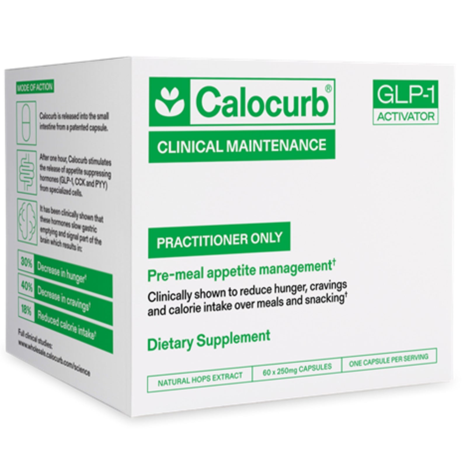 Calocurb, CLINICAL Maintenance Pack, 60 X 250mg Capsules UPC 9413000118919 | HiLife Vitamins